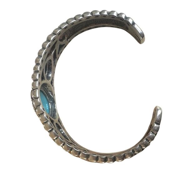 Carolyn Pollack Relios Sterling Silver Turquoise Cuff Bracelet - Picture 7 of 12